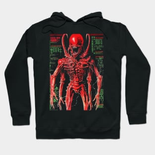 Cosmic Horror Retro Alien Creature Vintage Movie Art - Haunting Sci-Fi Hoodie